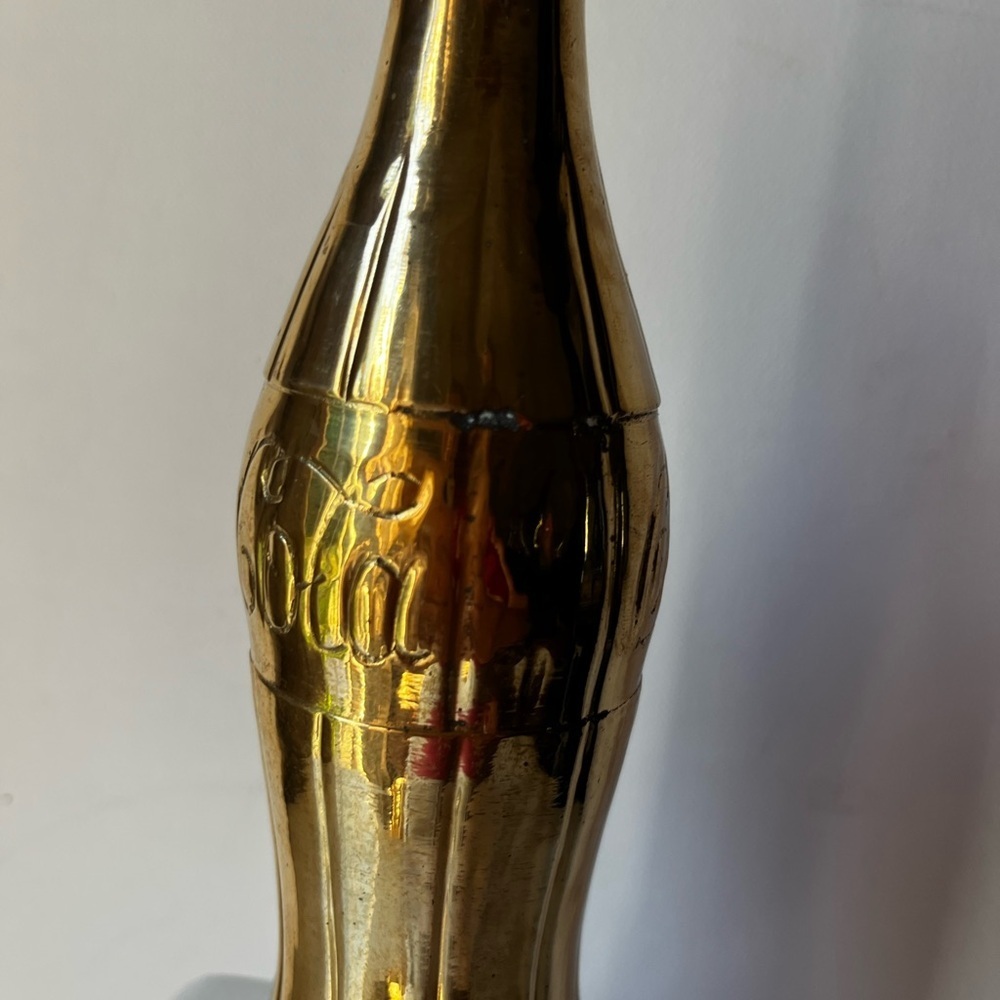 Coca Cola Gold brass Bottle Decor - Picture 6 of 9